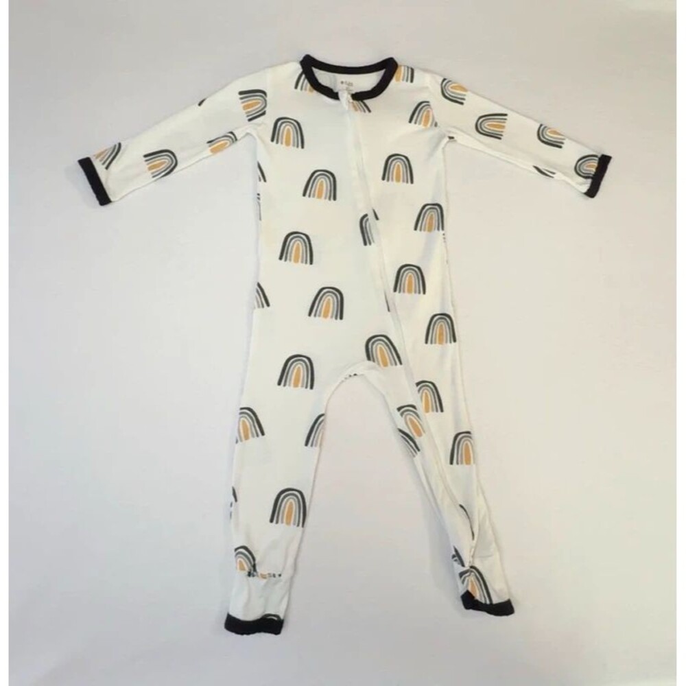 Kyte Baby Bamboo Zipper PJ Sleeper Romper Rainbows 2T